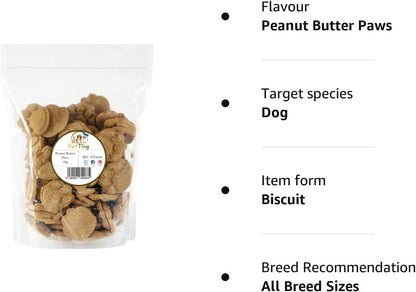 Peanut Butter Paw Dog Biscuits 1kg