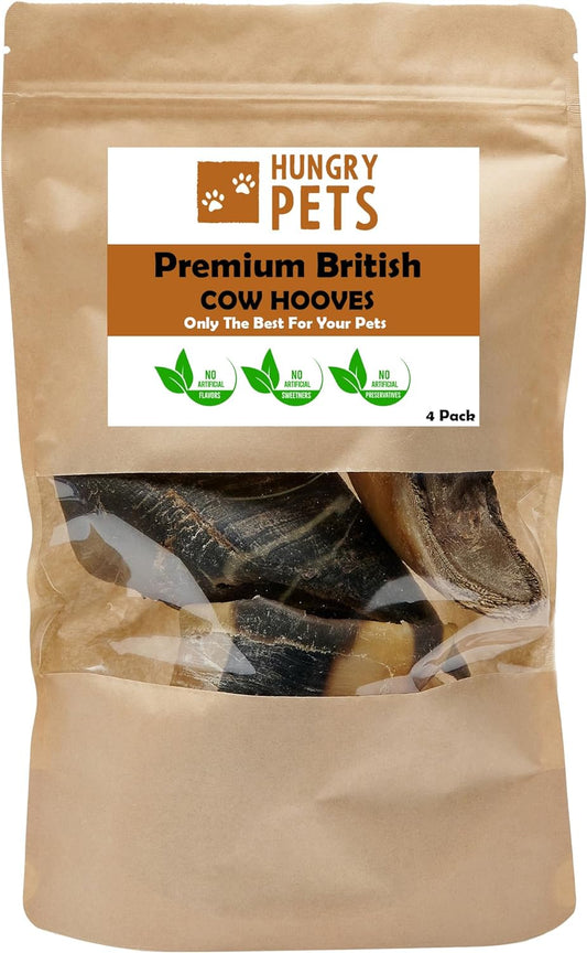 Cow Hooves 4 Pack Natural Dog Treat