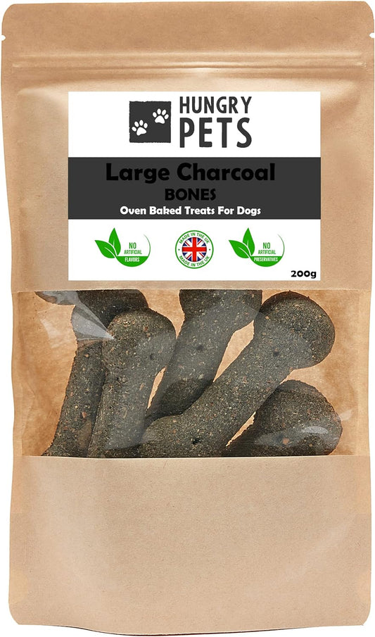 Large Charcoal Bone Dog Biscuits 200g