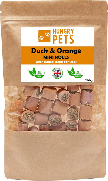 Duck & Orange Roll Dog Biscuits 200g