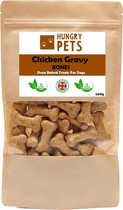 Chicken Flavoured Gravy Bone Dog Biscuits 200g