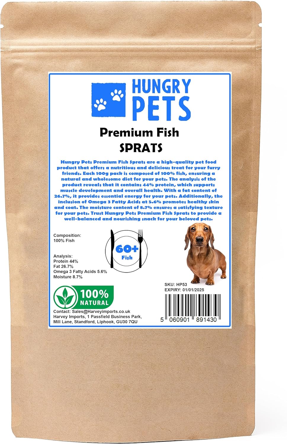 Fish Sprats Natural Dog & Cat Treat