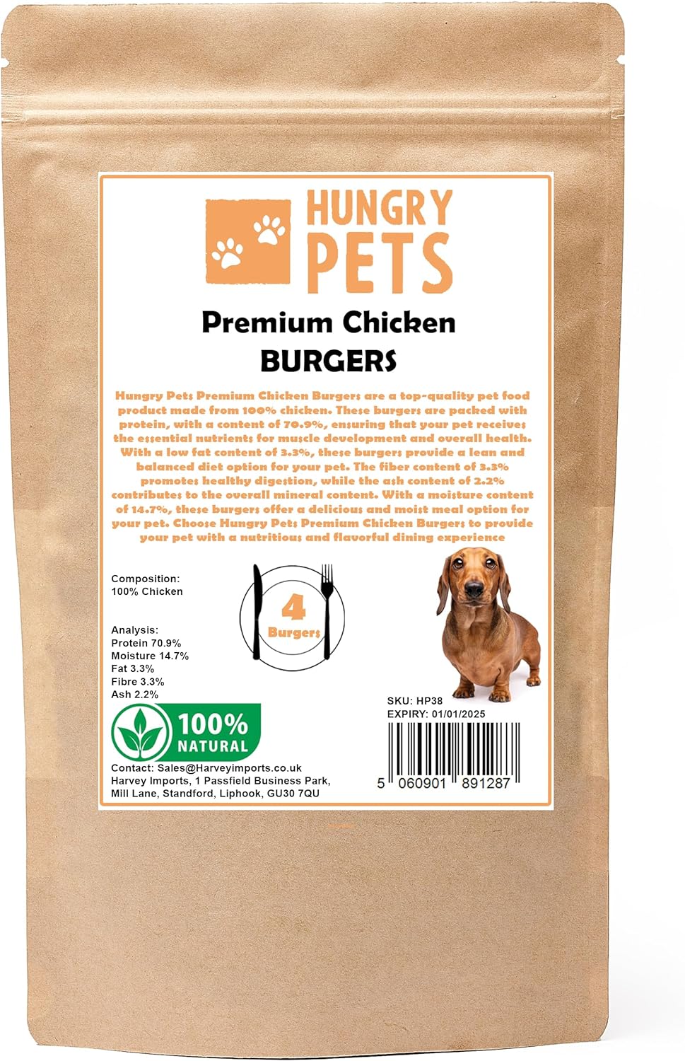 Chicken Burgers Natural Dog Treat