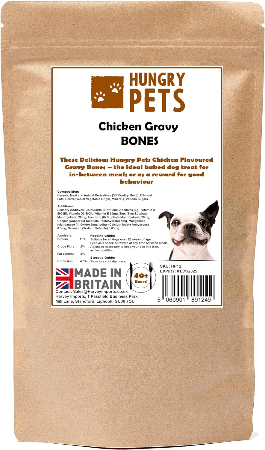 Chicken Flavoured Gravy Bone Dog Biscuits 200g