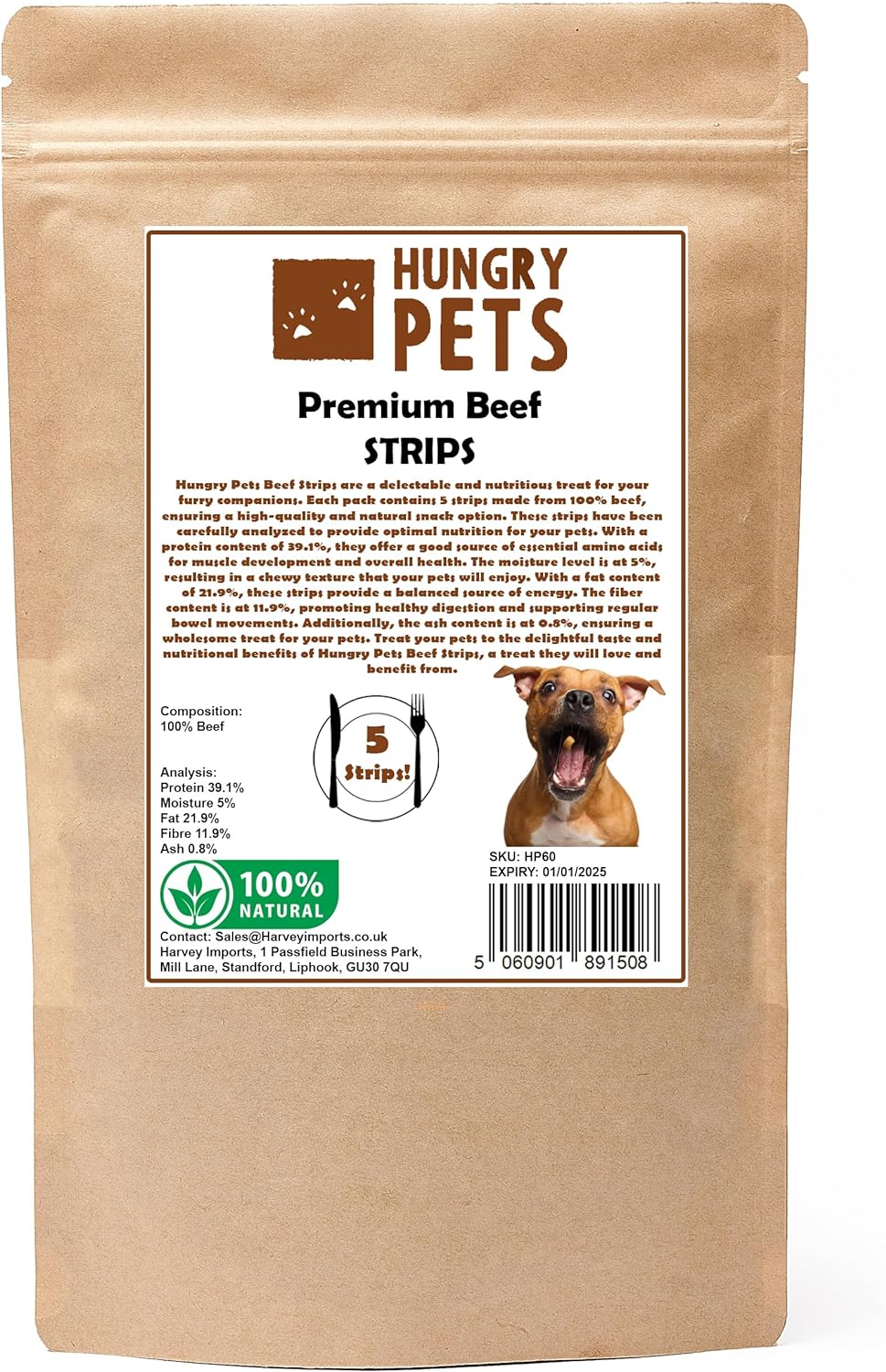 Beef Strips Natural Dog Treat