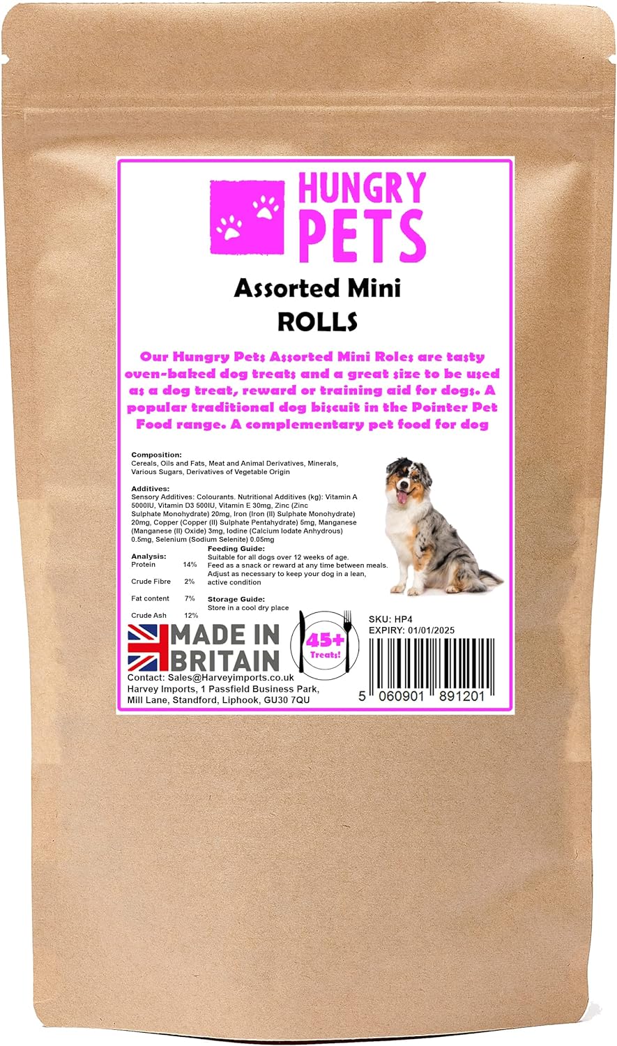 Assorted Mini Roll Dog Biscuits 200g