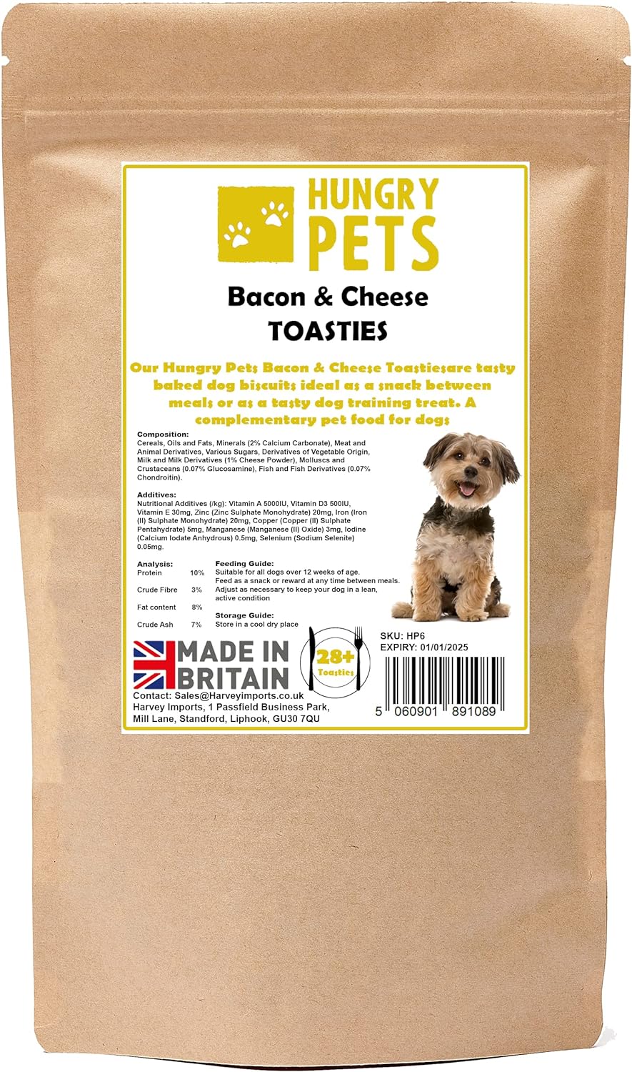 Bacon & Cheese Toastie Dog Biscuits 200g – Harvey Imports