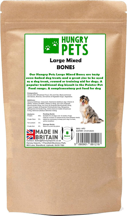 Assorted Large Bone Dog Biscuits 200g